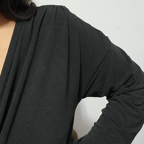 LOVERICHE BLACK RUCHED FRONT TOP S M L 4 6 8 10 12 - Picture 5 of 8